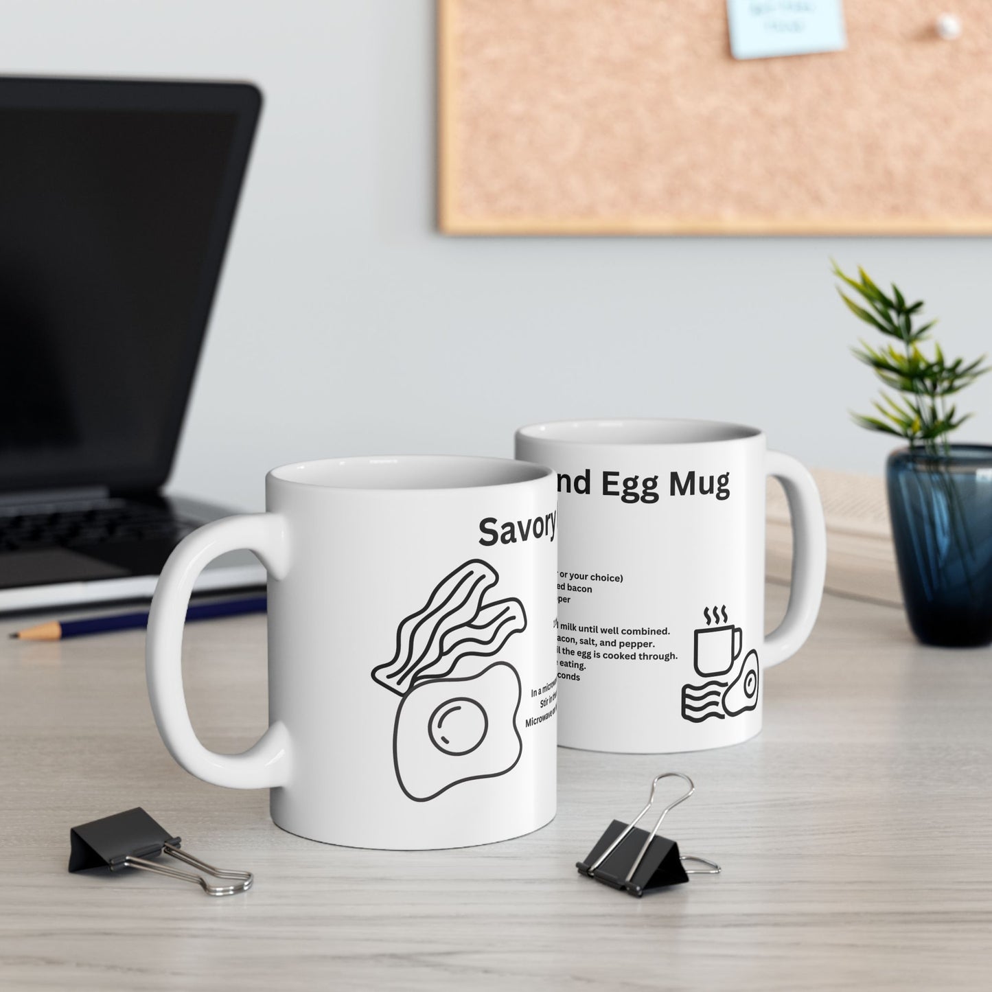 savory bacon and egg mug