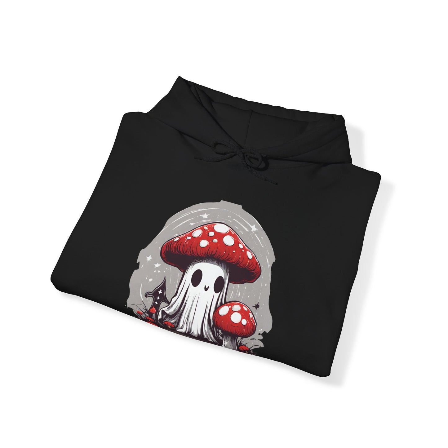 Red Capped Mushroom Ghost Hoodie