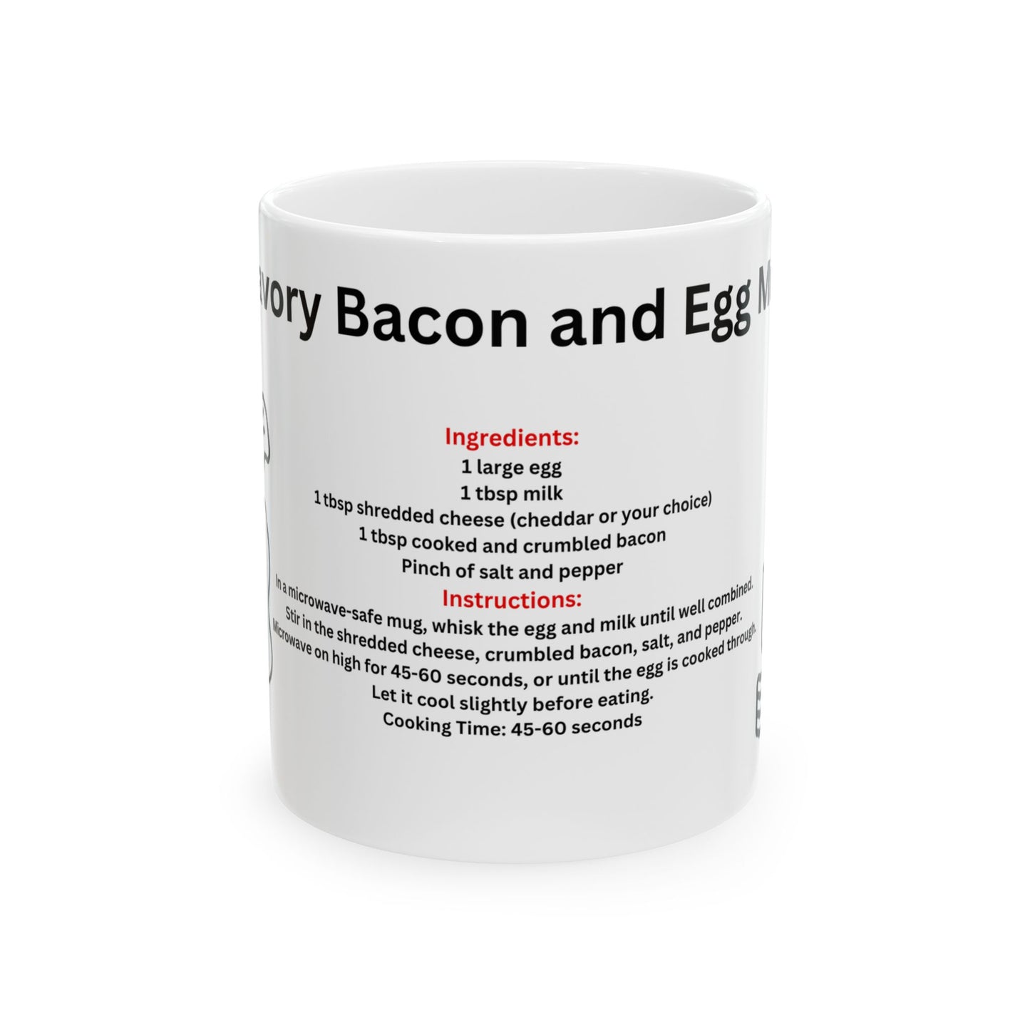 savory bacon and egg mug