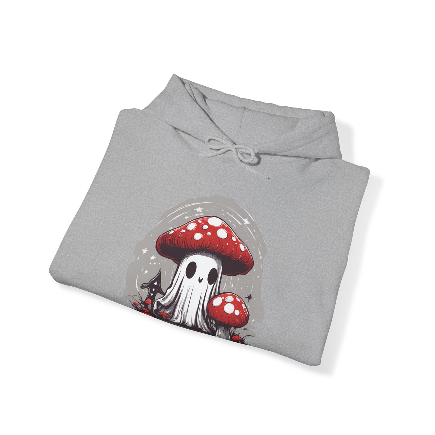 Red Capped Mushroom Ghost Hoodie