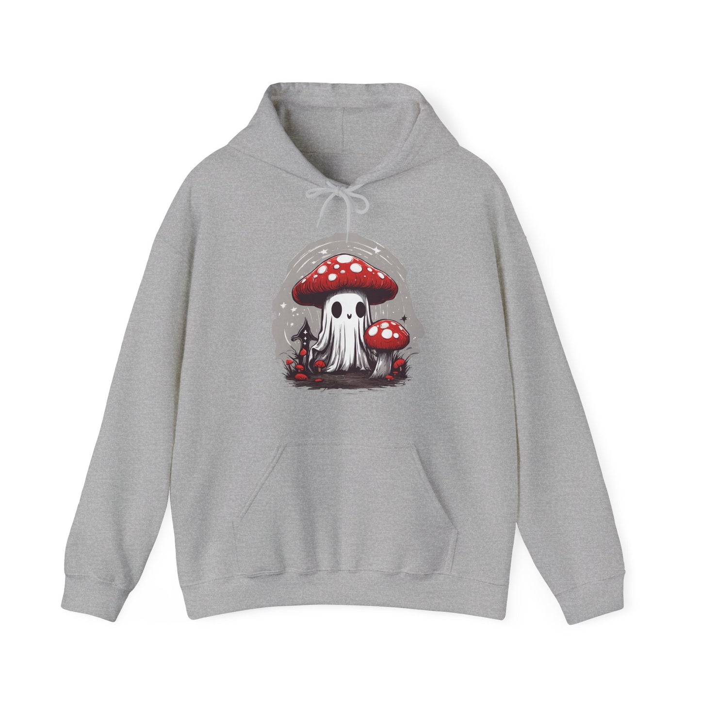 Red Capped Mushroom Ghost Hoodie