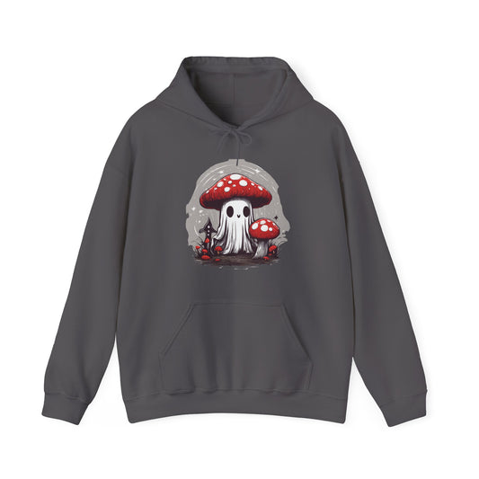 Red Capped Mushroom Ghost Hoodie