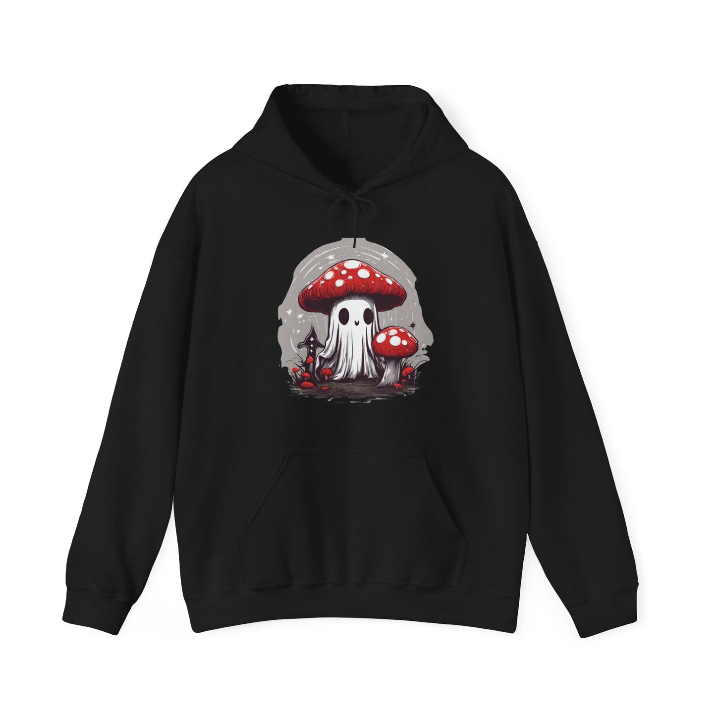 Red Capped Mushroom Ghost Hoodie